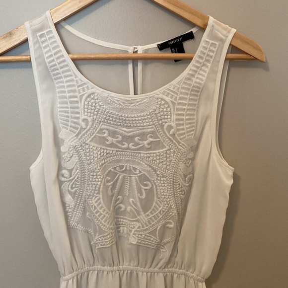 White Sheer Dress - Picture 3 of 4